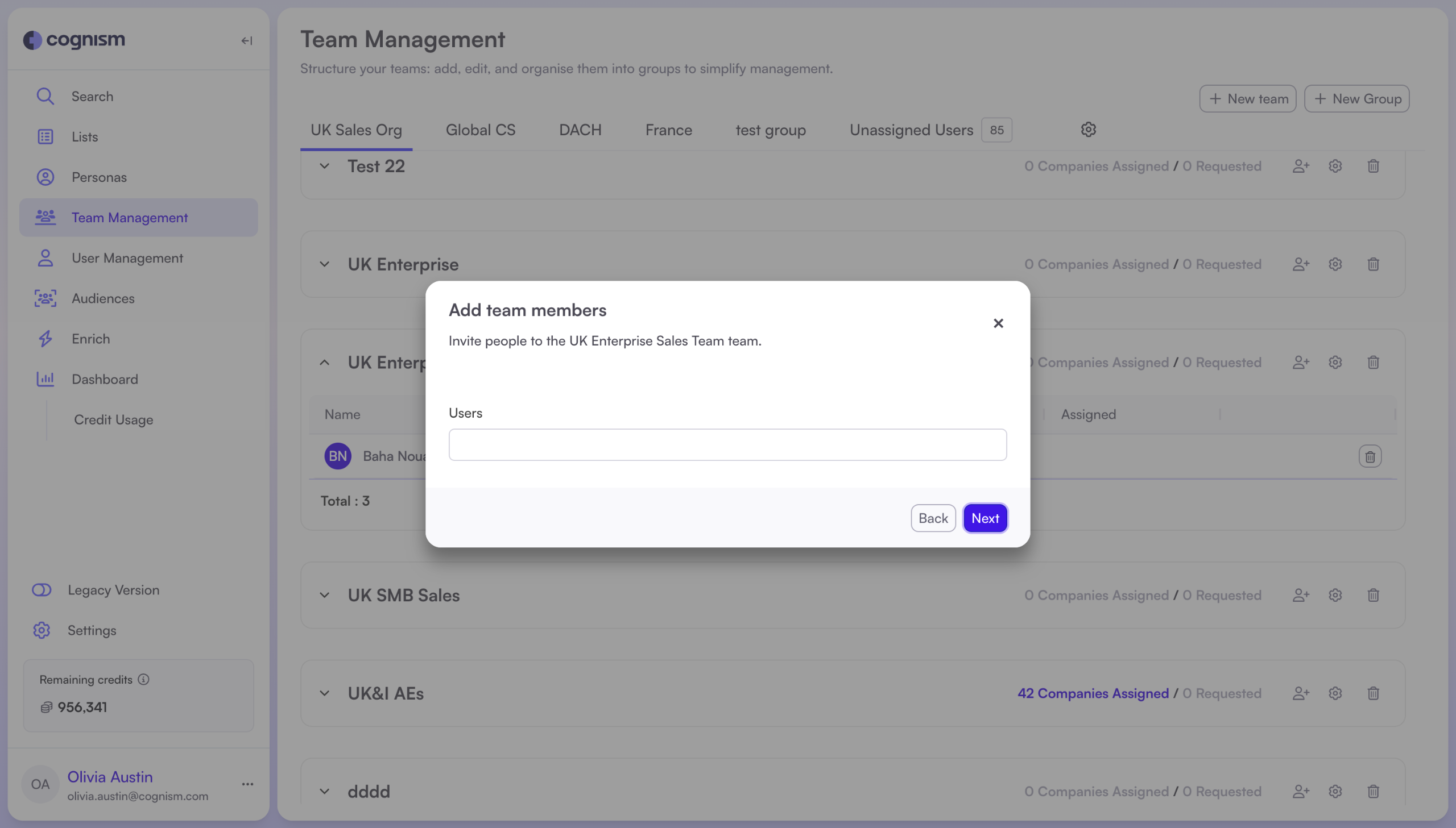 How to add users and manage teams in Cognism