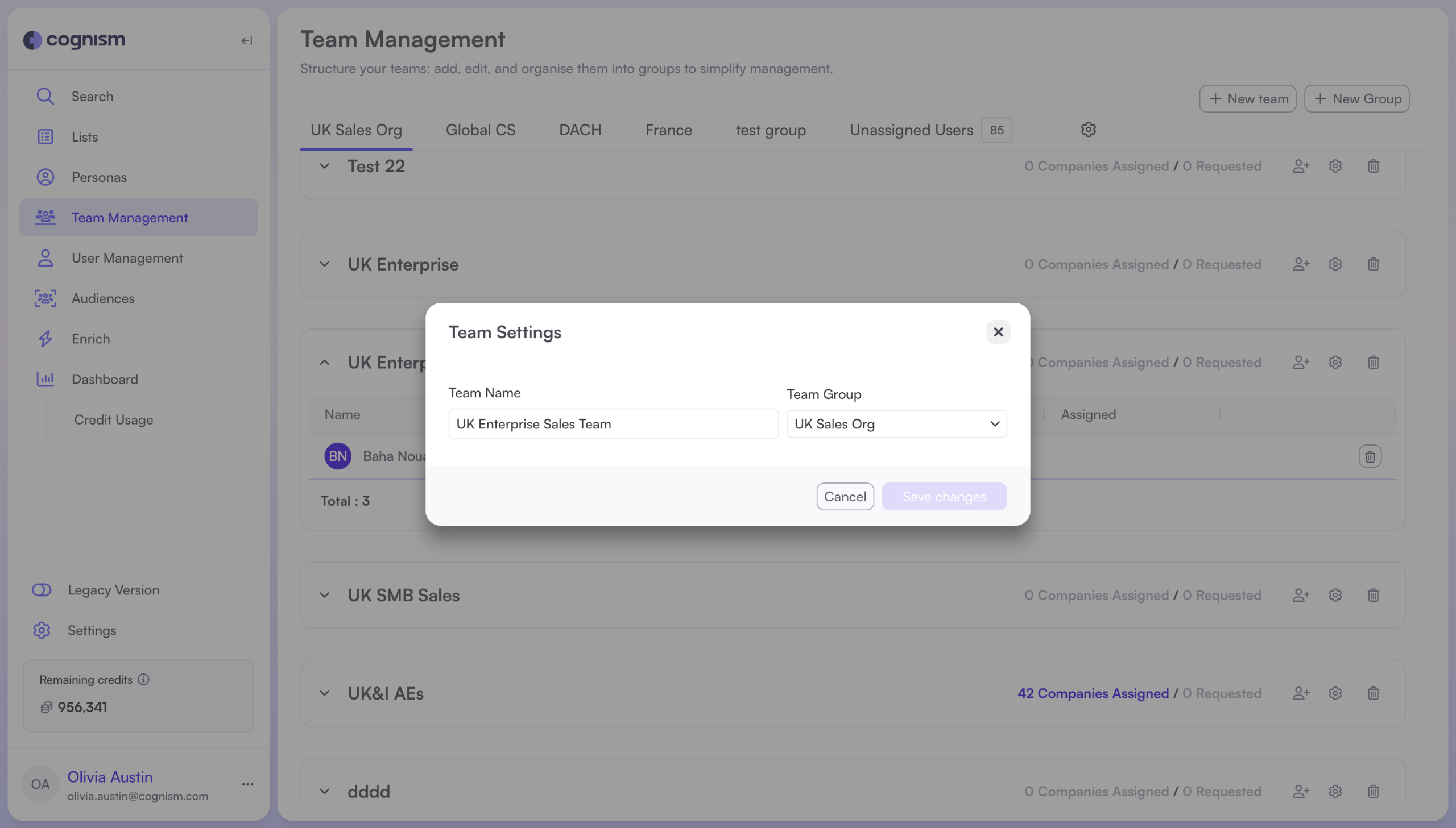 How to add users and manage teams in Cognism